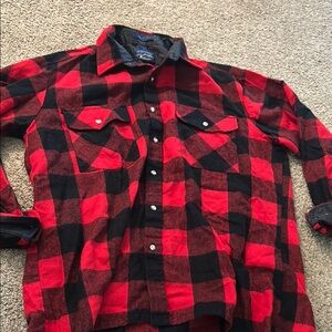Bold Red and Black Checkered Shirt